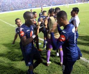 Rubilio Castillo ha sido el héroe de Motagua en los últimos campeonatos de la mano de Diego Vazquez. Foto: EL HERALDO