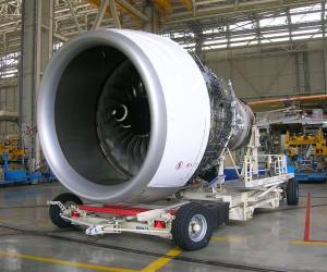 Turbina de una aeronave.