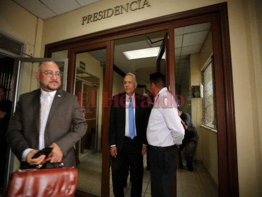 Óscar Álvarez Guerrero llegó a los tribunales de justicia de la capital de Honduras. Foto: David Romero/EL HERALDO.