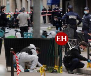 La policía de París buscaba a un hombre que abrió fuego el lunes cerca de un hospital en el acaudalado distrito 16 de la capital francesa, matando a una persona e hiriendo a otra. Aquí las imágenes de la escena del crimen. Fotos: AP.