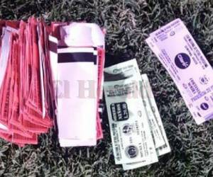 Parte de los boletos encontrados por la DPI que fueron revendidos por una red.