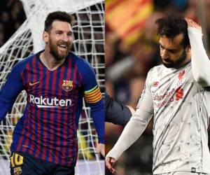 Messi es el actual mejor goleador de la Liga de Campeones esta temporada con 12 goles. Mohamed Salah se perderá el partido por lesión. Foto: AFP