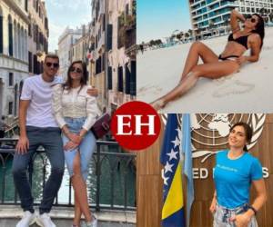 Amra Dzeko es la guapa esposa de Edin Dzeko, el goleador de la Roma y de la Selección de Bosnia y Herzegovina. Ambos son padres de tres hijos y Amra es madre de Sofia Vicentijevic. Fotos: Instagram