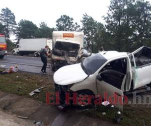 Imagen del accidente ocurrido en el Valle de Amarateca.