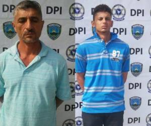 José Marvin Amaya Rosales y Brayan Ariel Espino Cerrato serían los supuestos delincuentes detenidos por diferentes ilícitos. (Foto: Cortesía Policía Nacional)