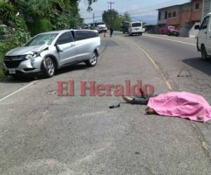 E trágico accidente se registró en horas de la tarde de este lunes. (Foto: Estalin Irías/ El Heraldo Honduras)