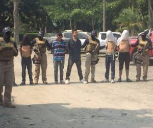 Caen seis presuntos miembros de la Mara Salvatrucha en Cofradía, Cortés (Foto: Cortesía)