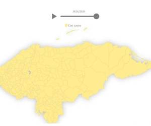 Este mapa de Honduras muestra que todos los municipios reportan al menos un contagio de covid-19. Siete meses y medio le tomó al covid-19 penetrar en todos. Al menos así lo indica el monitoreo diario realizado por la Unidad de Datos de EL HERALDO a partir de los boletines oficiales de Sinager.