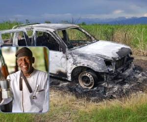 El carro de Javier García Sullivan fue hallado en la maleza.