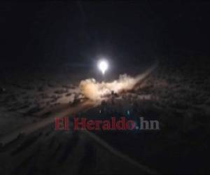 Cohetes lanzados desde la república islámica contra la base militar estadounidense en Ein-al Asad en Irak. Foto: AFP.