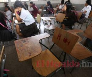 Desde 2020 Honduras reporta un descenso en la matrícula escolar, pues de más de dos millones de estudiantes que estaban en el sistema el año pasado la cifra cayó a 1.9 y en este 2021 apenas registran un poco más de 1.7 millones. Foto: Archivo/El Heraldo