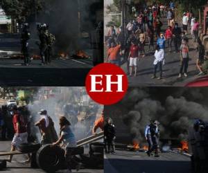 Un nutrido grupo de capitalinos se tomó la mañana de este sábado una de las vías del bulevar Suyapa de Tegucigalpa, Honduras, para perdir porque se les brinde del saco solidario que prometió el gobierno para miles de familias ante esta crisis sanitaria mundial que nos tiene encerrados y a muchos hondureños, sin siquiera el alimento diario. Fotos: David Romero/Jonhy Magallanes/EL HERALDO.