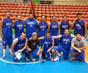 Quinteto de Mágic antes de el partido. Foto Liga Nathanael López (El Heraldo)