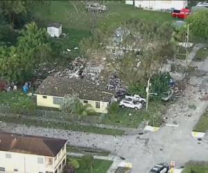 Así luce vía aérea la zona de la explosión.