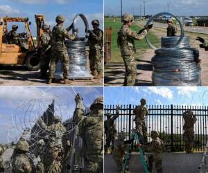 Son cerca de 5 mil soldados estadounidenses los que ya fueron desplegados a la frontera sur de Estados Unidos, con México, y este martes sus labores para frenar el paso de la caravana migrante ya comenzaron a materializarse. (Fotos: AFP)