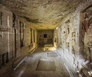 Una vista general de cómo luce la tumba del sacerdote 'Wahtye'. Foto: AFP