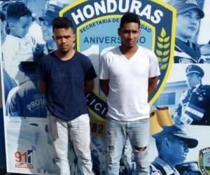 Daniel Edgardo Peralta (27) y Ricardo David Valladares (22) fueron aprehendidos por la Policía Nacional.