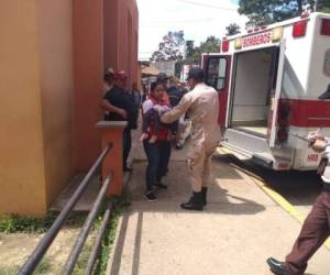 Las personas heridas fueron llevadas al hospital Enrique Aguilar Cerrato. Foto: cortesía.
