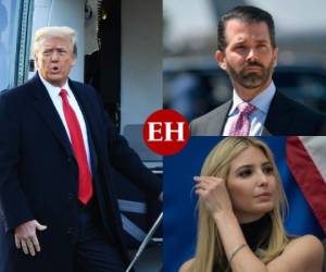 Donald Trump, Donald Trump Jr. e Ivanka Trump. Fotos: AFP