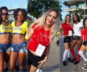 Las bellezas presentes en el Ato Boldon Stadium de Trinidad y Tobago previo al duelo frente a Honduras. (Fotos: Delmer Martínez / Grupo Opsa)