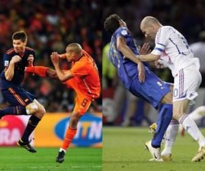 La patada que recibió Xabi Alonso y el cabezazo de Zinedine Zidane entre las jugadas más históricas en los mundiales.