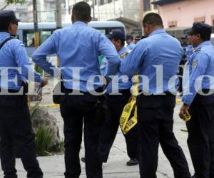 Elementos de la Policía Nacional de Honduras.