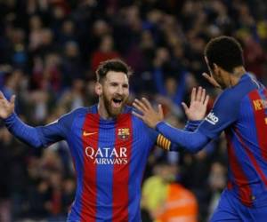 Lionel Andrés Messi junto a Neymar en el Barcelona. (Foto: AFP)