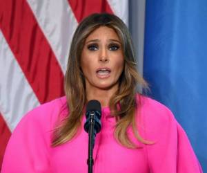 La primera dama de Estados Unidos vistió de un diseñador español. Foto: AFP