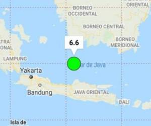 El sismo golpeó a unos 100 kilómetros de la ciudad de Batang. Foto: Twitter