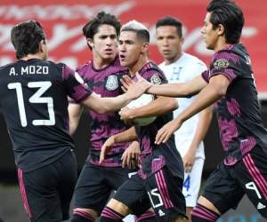 La selección mexicana en la final ante Honduras en el preolímpico. Foto: @miseleccionmx en Twitter