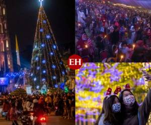 La pandemia obligó al mundo a reinventar la Navidad, por lo que este año no hubó variedad de fuegos artificiales, abrazos a medianoche ni grandes aglomeraciones. Estas son las imágenes del atípico festejo decembrino en 2020.