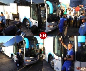 Así fue la llegada de Honduras al Estadio Nacional para enfrentar a Puerto Rico. Foto: Ronal Aceituno.