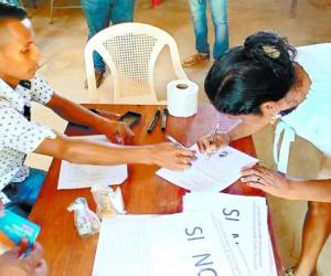 La consulta se realizó el domingo en El Triunfo, Choluteca, adonde se esperaba la participación del 60 por ciento de la población de la zona.