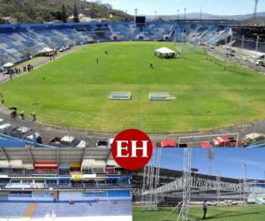 Faltan 16 días para que la presidente de Honduras, Xiomara Castro, tome posesión de su cargo y así luce el histórico Estadio Nacional con unos retoques. EL HERALDO captó cómo avanza el mantenimiento. Fotos: Marvin Salgado/EL HERALDO