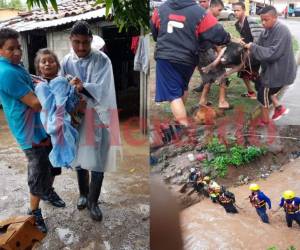 Varios hondureños fueron sacados de sus viviendas por estar en zonas vulnerables. Foto: EL HERALDO