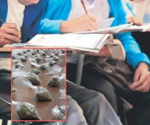 Los paquetes de droga fueron encontrados por maestros, quienes llamaron a los agentes policiales.