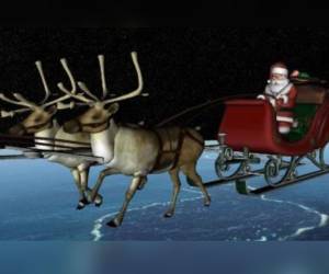 Así luce Santa en la animación de NORAD.