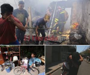 El voraz incendio se registró este miércoles en el sector 8 de la colonia Villa Nueva, en la capital de Honduras. Al menos cuatro casas resultaron afectadas. Las tristes imágenes muestran el dolor de los afectados y otros que se salvaron de milagro. Foto: Estalin Irias/ EL HERALDO