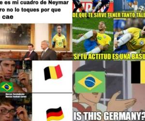Con crueles imágenes se burlan de la selección de Brasil en redes sociales tras su derrota ante Bélgica.