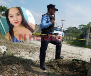 Agentes policiales acordonaron la escena del crimen. Meyli Lilieth Barahona Fúnez tenía 20 años. Fotos Facebook| EL HERALDO