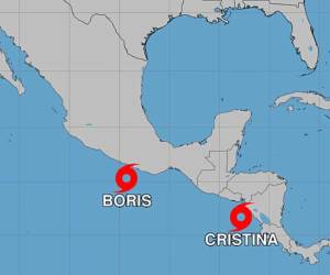 Dos sistemas tropicales han captado la atención de los servicios meteorológicos de la región en las últimas horas. Se trata de las tormentas tropicales Cristina y Boris, fenómenos que se desarrollan en el océano Pacífico y que mantienen bajo monitoreo a varios países de Centroamérica y Norteamérica.