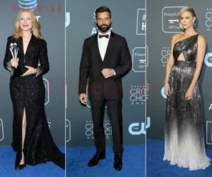 Algunos famosos llegaron con vestido extravagantes y exóticos, otros optaron por un atuendo sencillo pero que marcara presencia en los Critics' Choice Award. Foto: Agencia AFP