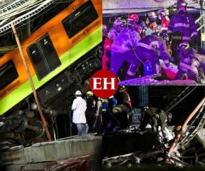Una noche normal transcurría en la Ciudad de México, cuando un catastrófico accidente del metro, que cayó de un puente, acabó con la vida de, al menos, 23 pasajeros y otros 70 quedaron heridos. Estas son las imágenes más impactantes del trágico accidente. Fotos: AP