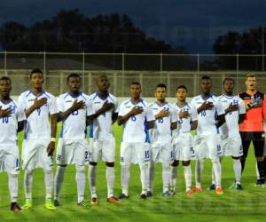 La selección sub 20 hondureña previo a un partido amistoso en Comayagua ante Costa Rica previo al Premundial de Concacaf. Foto: Ronal Aceituno / Grupo Opsa.