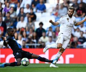 Acciones del primer tiempo del partido entre el Real Madrid y el Brujas.