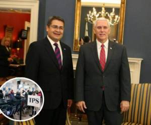 El presidente hondureño Juan Orlando Hernández dijo que sostendrá conversaciones la próxima semana con el vicepresidente Mike Pence para exponer las cualidades de los hondureños acogidos por el TPS. Foto: Cortesía.