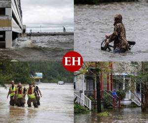 Los ríos crecidos por el huracán Sally amenazaban el jueves con agravar las penurias de algunos vecinos de la franja noreste de Florida y el sur de Alabama, y se esperaba que los restos de la tormenta descargaran hasta 30 centímetros (1 pie) de agua y llevaran el riesgo de inundaciones a Georgia y las carolinas. Foto: Agencias AP/AFP.