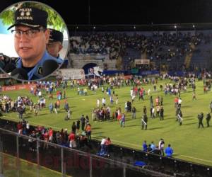 El subcomisionado de la Policía Nacional, Raúl Martínez Alvarado, recomendó que el partido se juegue sin público. (Foto: Ronal Aceituno / EL HERALDO)