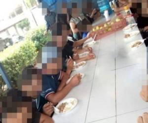 Los 45 migrantes rescatados en Veracruz -entre ellos, nueve hondureños- fueron llevados al Instituto Nacional de Migración (INM) para ser alimentados y asistidos. Foto: Cortesía