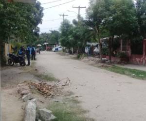 El hecho sangriento se registró el mediodía de este martes en la colonia Los Llanos de San Pedro Sula.